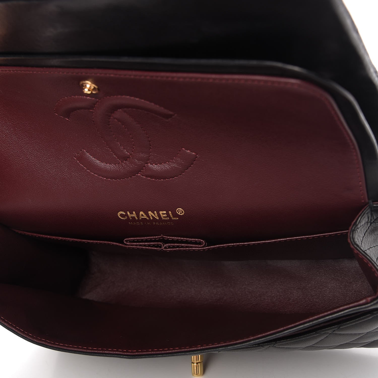 Chanel Lambskin Quilted Medium Double Flap Black 7 of 19