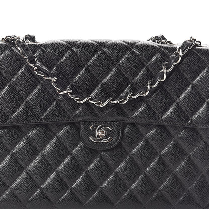 Chanel Caviar Jumbo Single Flap Black 12 of 15