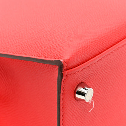 Hermes Epsom Kelly Sellier 25 Rouge De Coeur 11 of 14