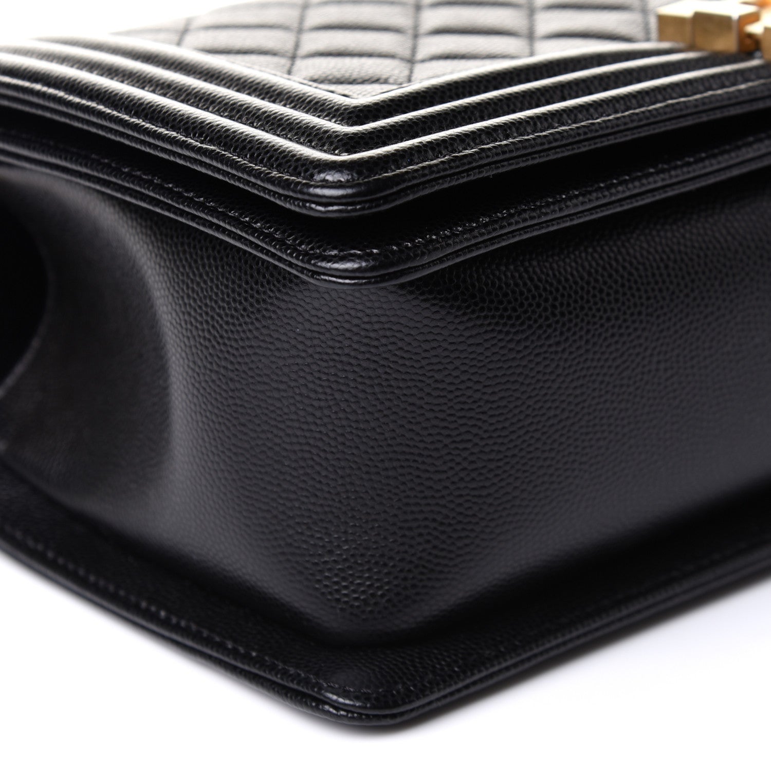 Chanel Caviar Quilted Medium Boy Flap Black 9 of 11