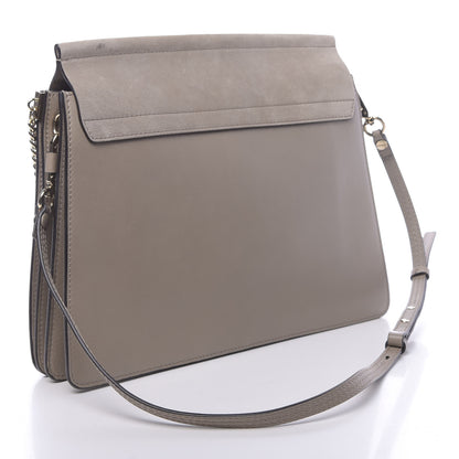 Chloe Calfskin Suede Medium Faye Shoulder Bag Motty Grey 3 of 10