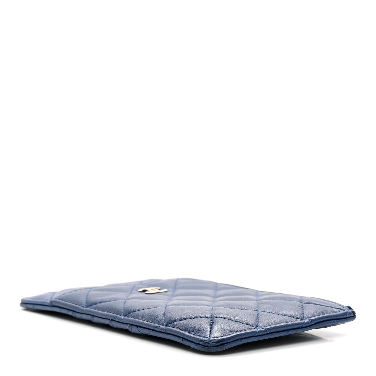 Chanel Lambskin Quilted Classic iPhone Pouch Blue 4 of 8