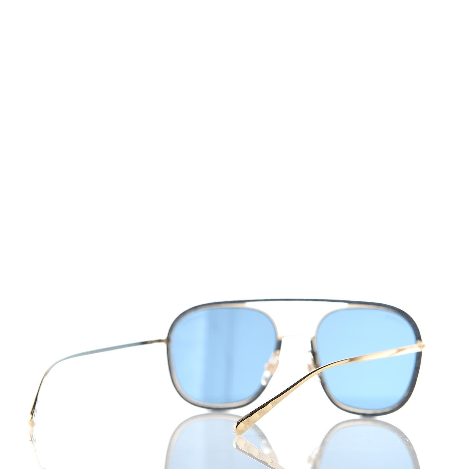 Chanel Metal Denim Pilot Sunglasses 4249-J Gold Dark Blue 4 of 7