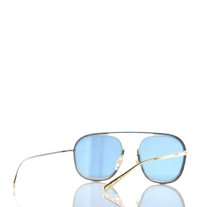 Chanel Metal Denim Pilot Sunglasses 4249-J Gold Dark Blue 4 of 7