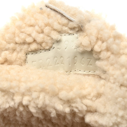 Hermes Woolskin Womens Chypre Sandals 39.5 Ecru 6 of 9