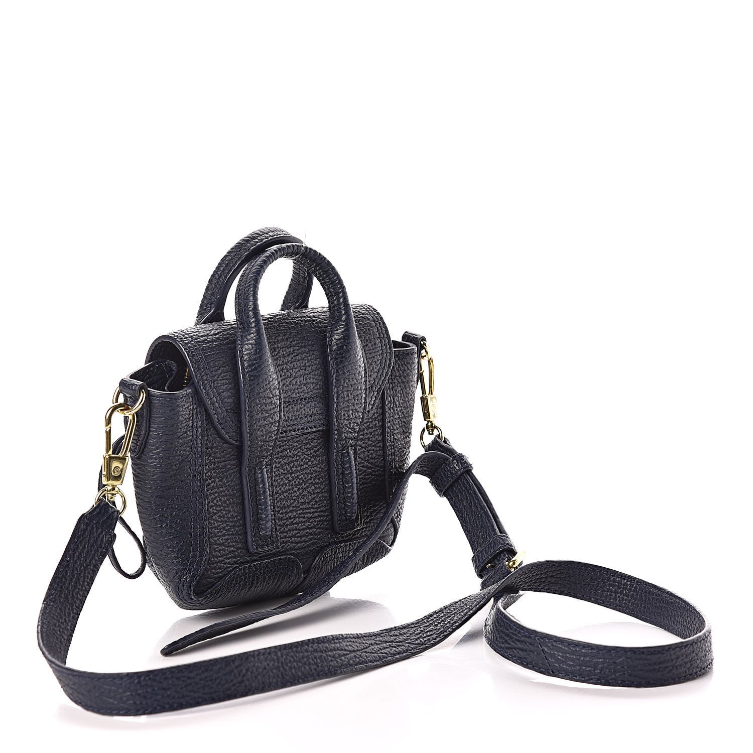 3.1 Phillip Lim 3.1 Textured Calfskin Nano Pashli Satchel Ink 3 of 10