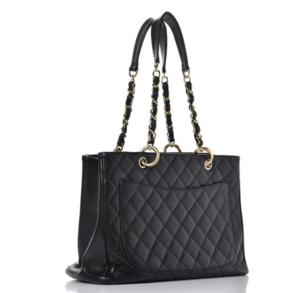 Chanel Caviar Quilted Grand Shopping Tote GST Black 3 of 14