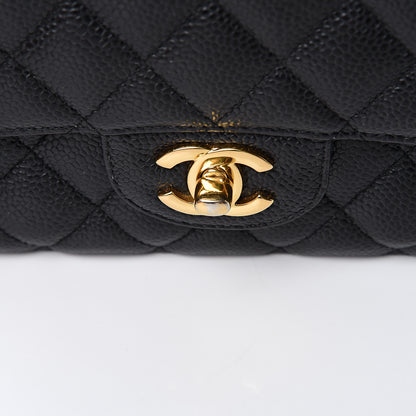 Chanel Caviar Quilted Medium Double Flap Black 13 of 16