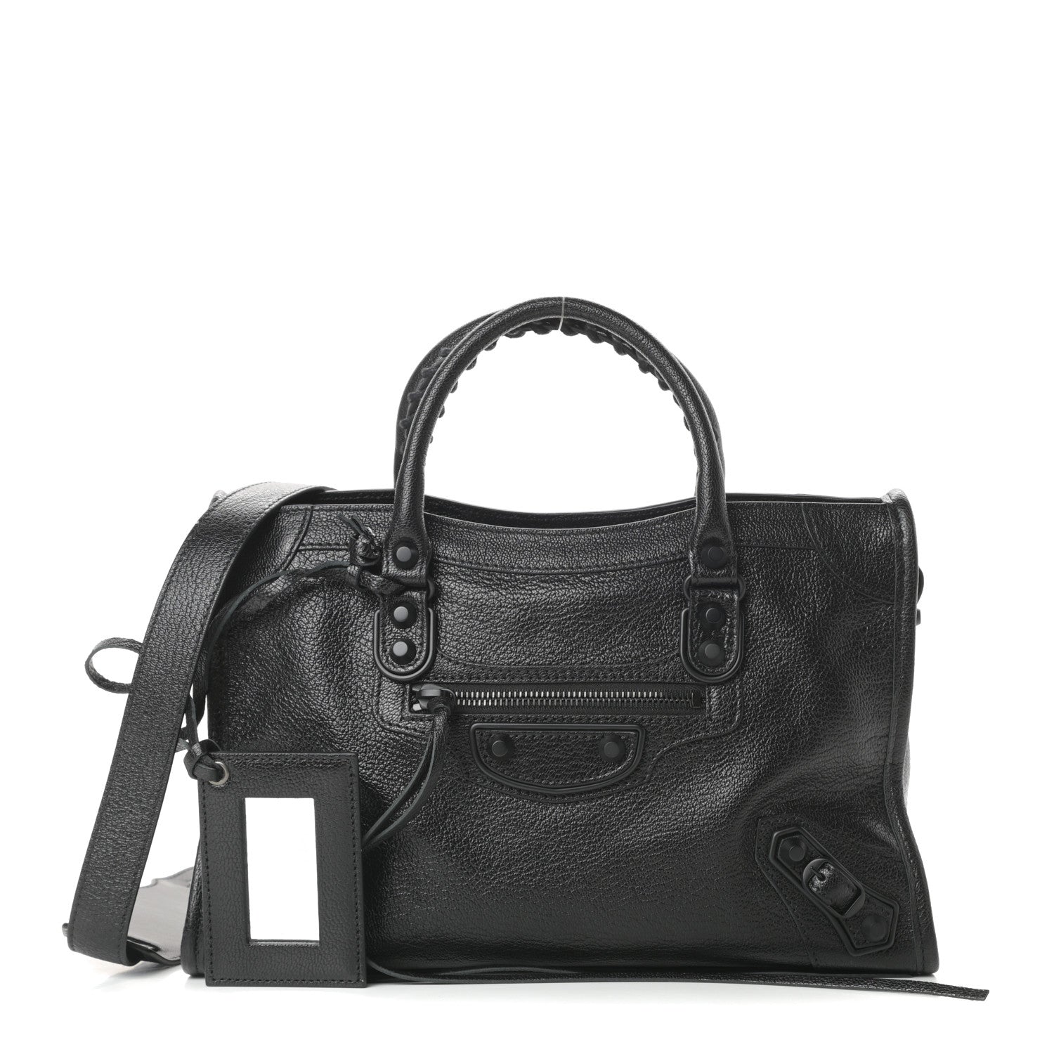 Balenciaga Chevre Black Metallic Edge Hardware S City Black 1 of 11