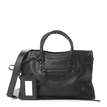 Balenciaga Chevre Black Metallic Edge Hardware S City Black 1 of 11