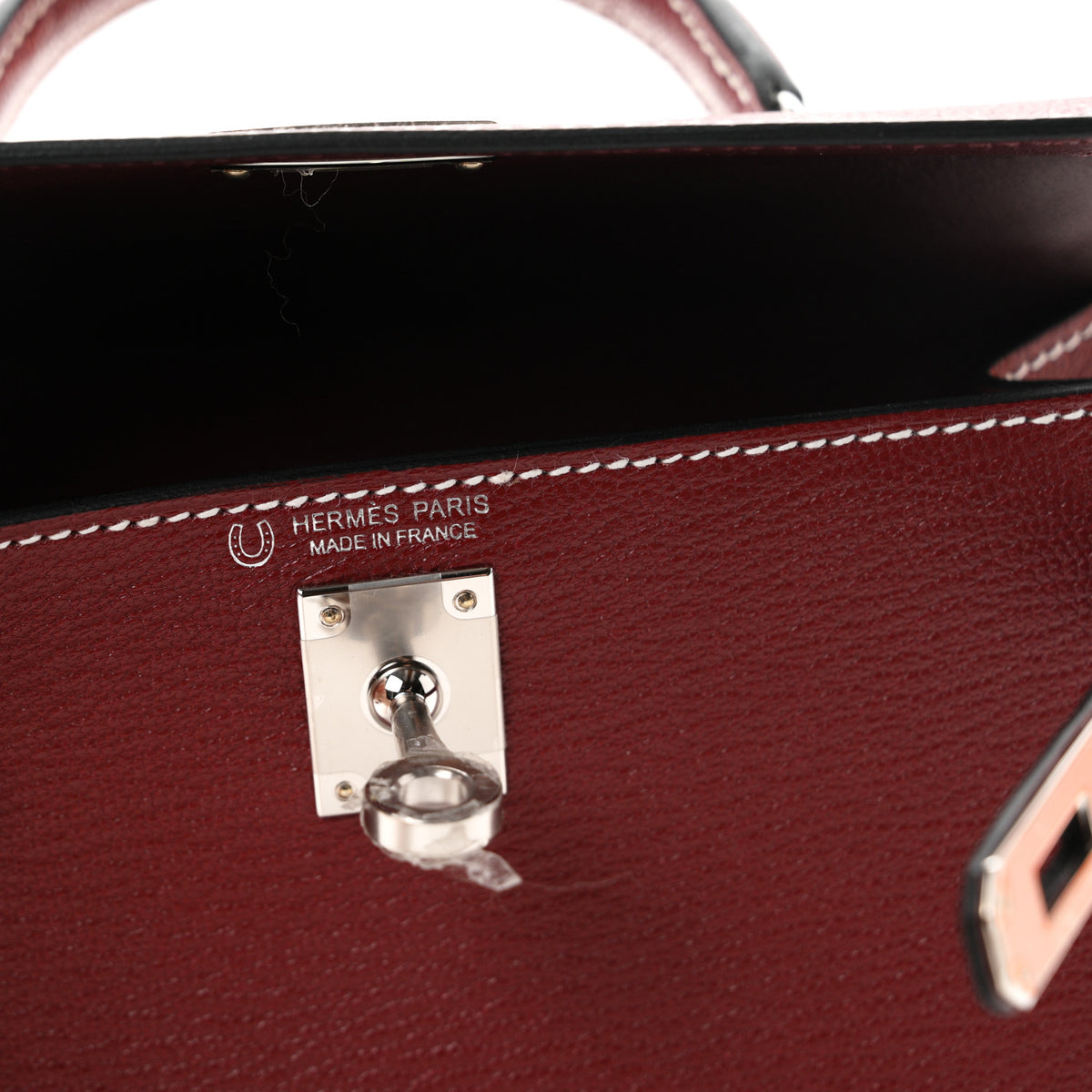 Chevre Mysore Horseshoe Mini Kelly Sellier 20 Rouge H