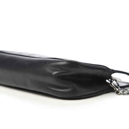Chanel Calfskin Vertical Quilted Lax Clutch With Chain Black 10 of 10