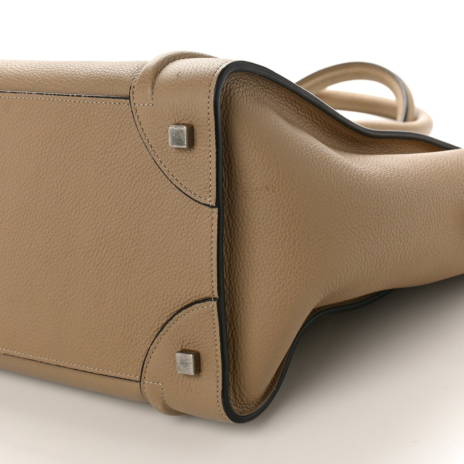 Celine Drummed Calfskin Mini Luggage Dune 8 of 14