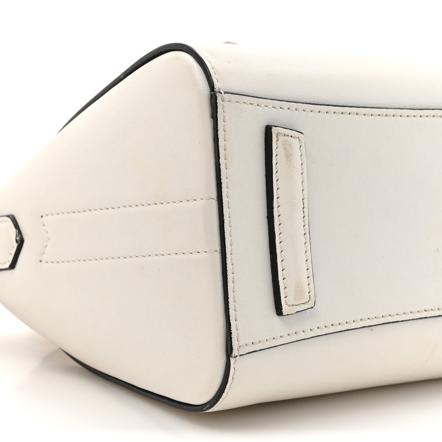 Calfskin Signature Logo Mini Antigona White