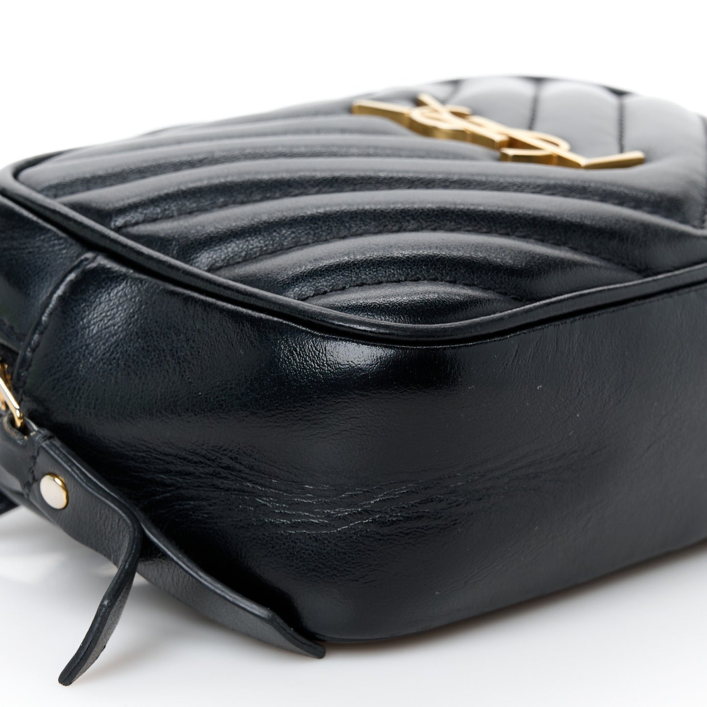 Calfskin Matelasse Monogram Lou Belt Bag Black