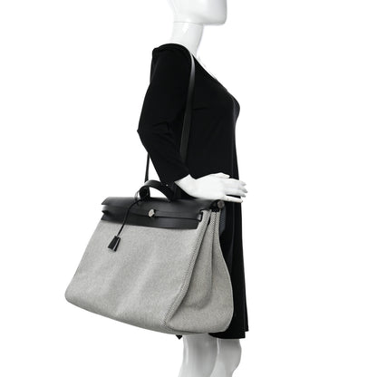 Hermes Criss Viking Vache Hunter Herbag Cabin Zip Retourne 50 Ecru Black 2 of 12