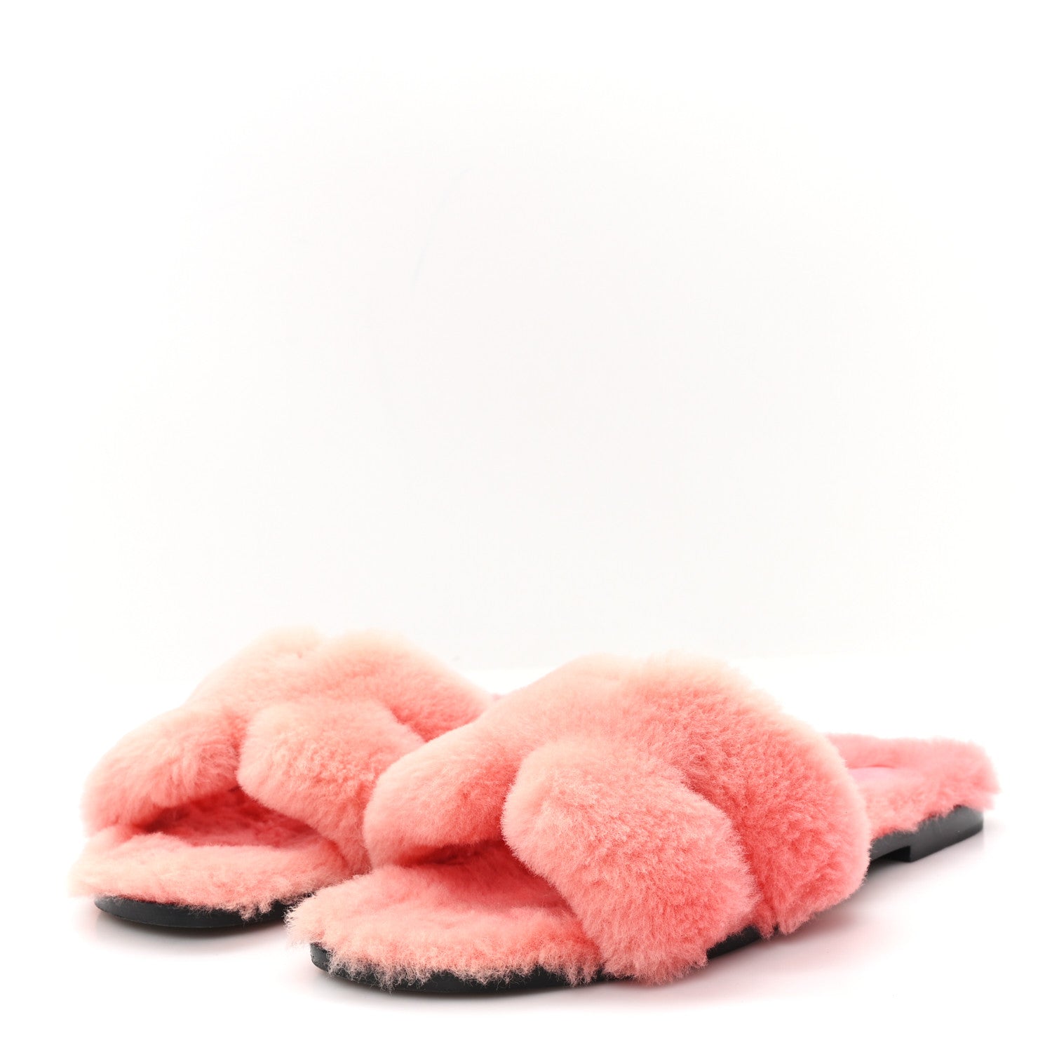 Hermes Woolskin Oran Sandals 38 Rose Du Desert 4 of 8