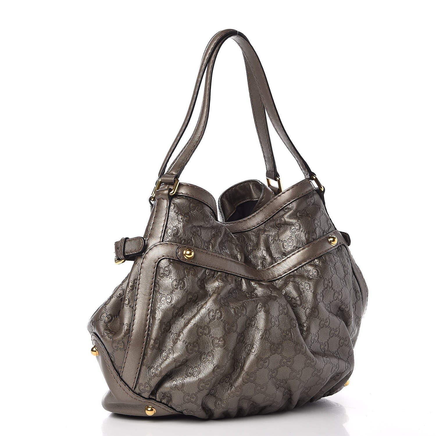 Gucci Guccissima Medium Jockey Tote Grey 2 of 10