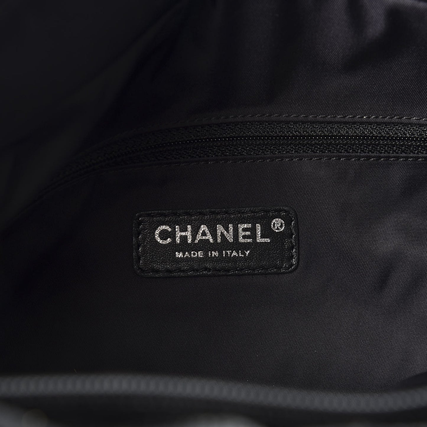 Coated Canvas Quilted Small Paris Biarritz Tote Black
