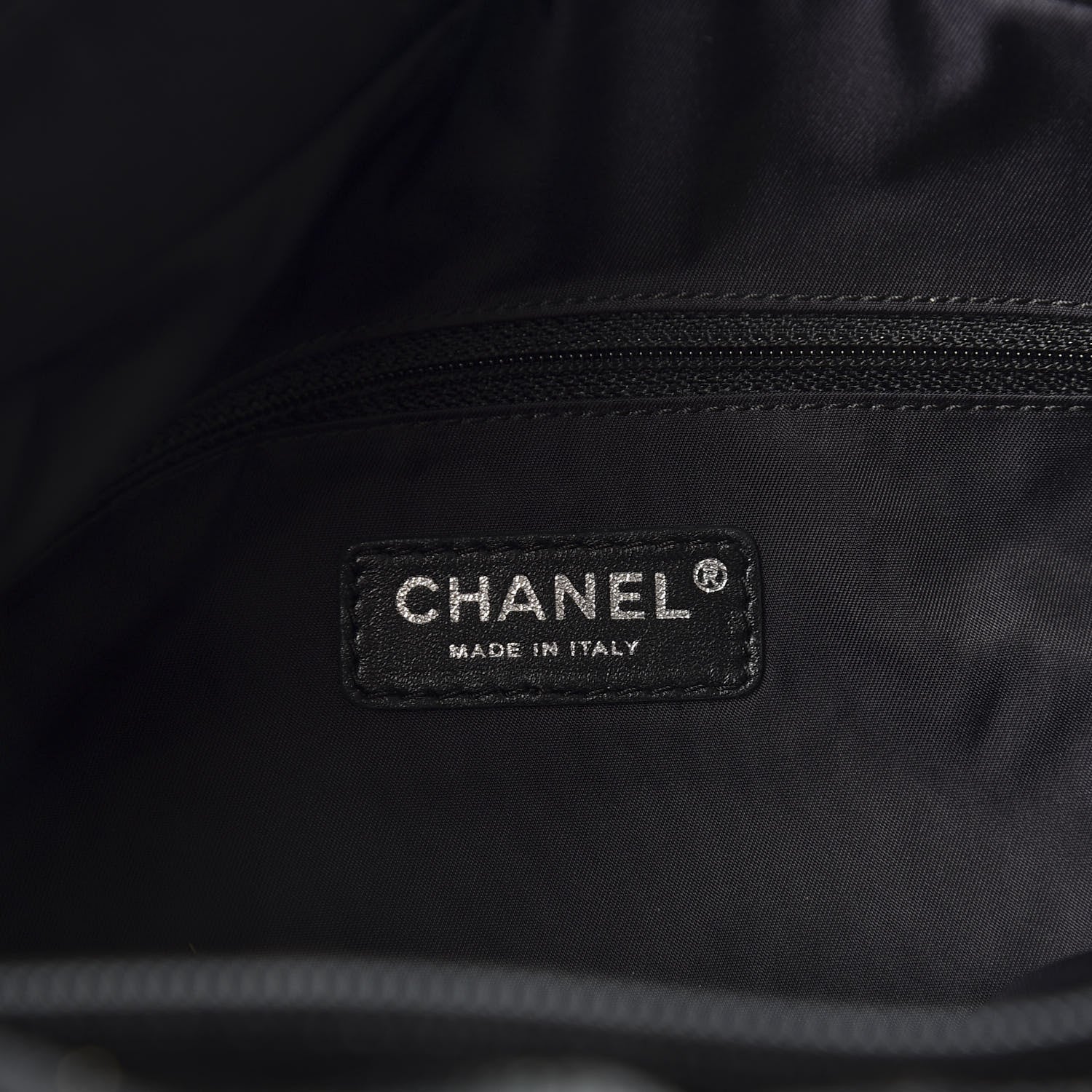 Chanel Coated Canvas Quilted Small Paris Biarritz Tote Black 8 of 10