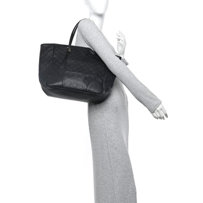 Gucci Guccissima Medium Bree Zippered Tote Black 2 of 10