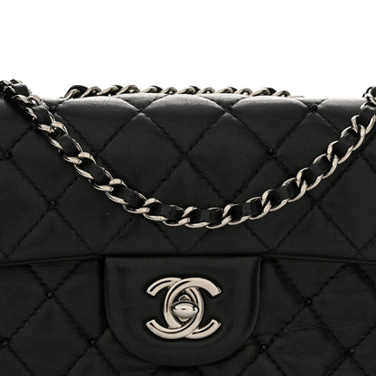 Chanel Lambskin Quilted Beaded Extra Mini Rectangular Flap Black 8 of 12