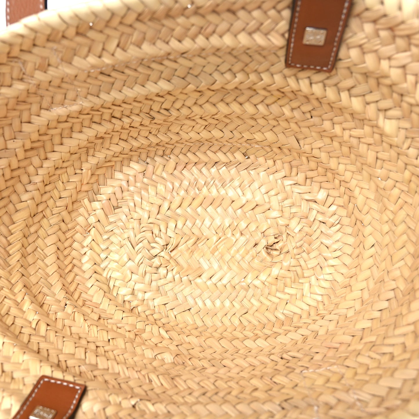 Raffia Small Basket Tote Bag Natural Tan