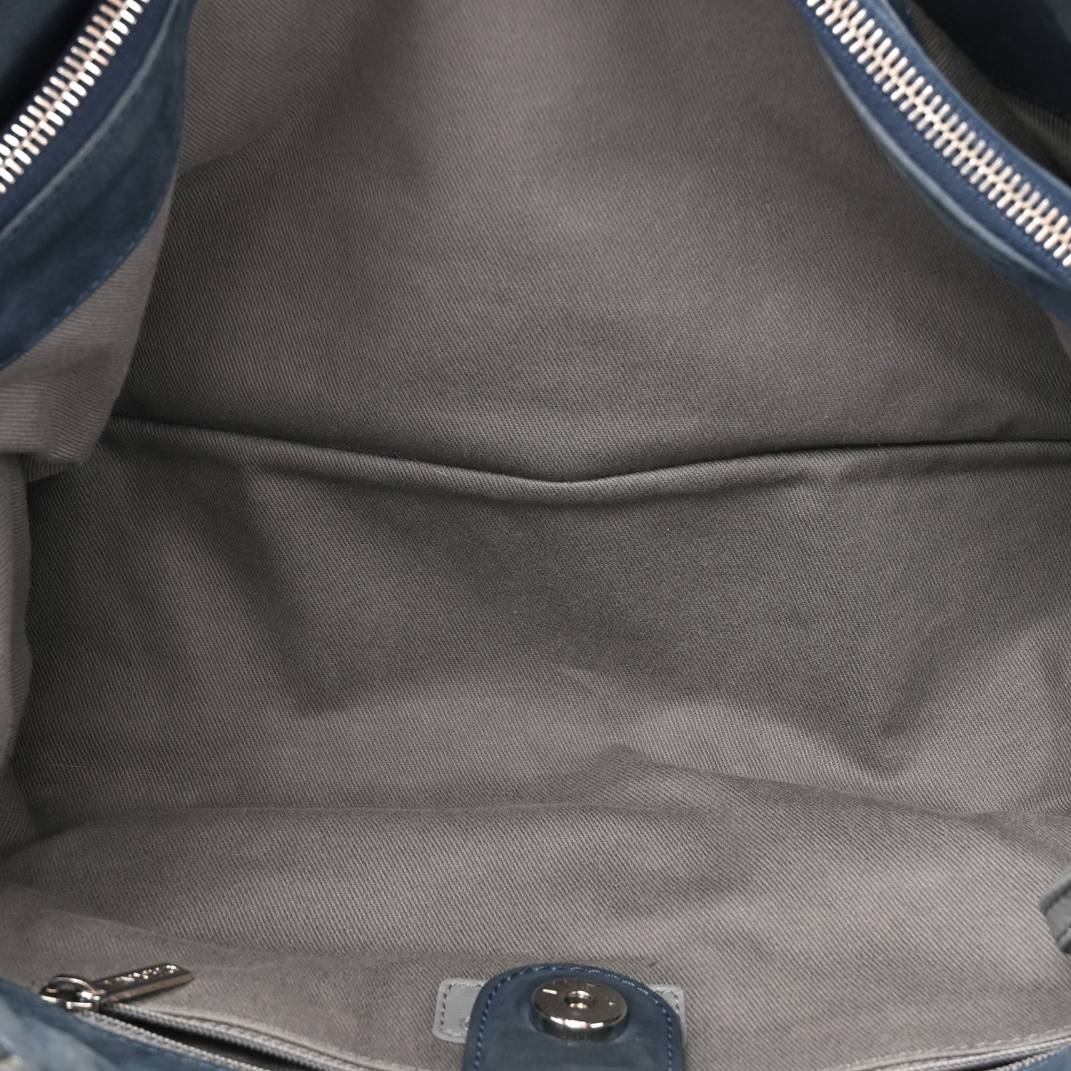 Chanel Iridescent Calfskin Quilted Small Sea Hit Tote Navy 7 of 17