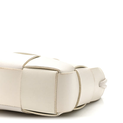 Bottega Veneta Calfskin Maxi Intrecciato Cassette Pouch On Strap Chalk 10 of 10