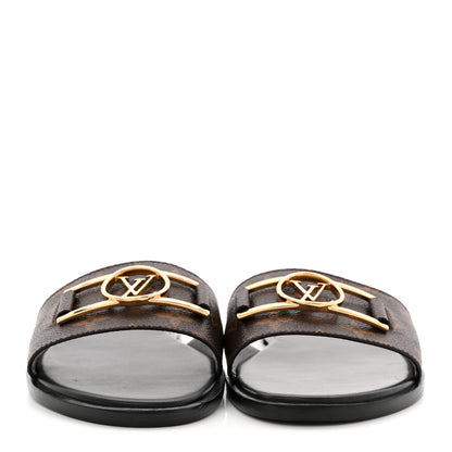 Louis Vuitton Patent Monogram Lock It Flat Mules 41 3 of 11