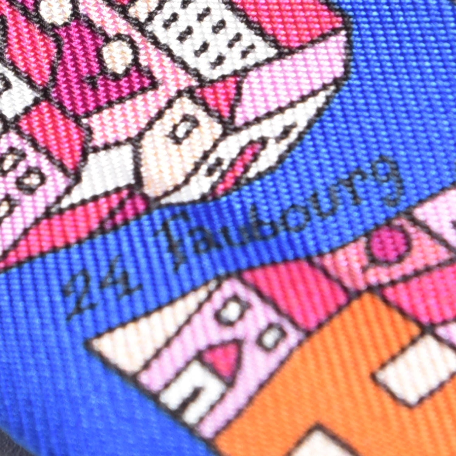 Hermes Silk Rive Droite Rive Gauche Twilly Bleu Roy Rose Beige 6 of 6