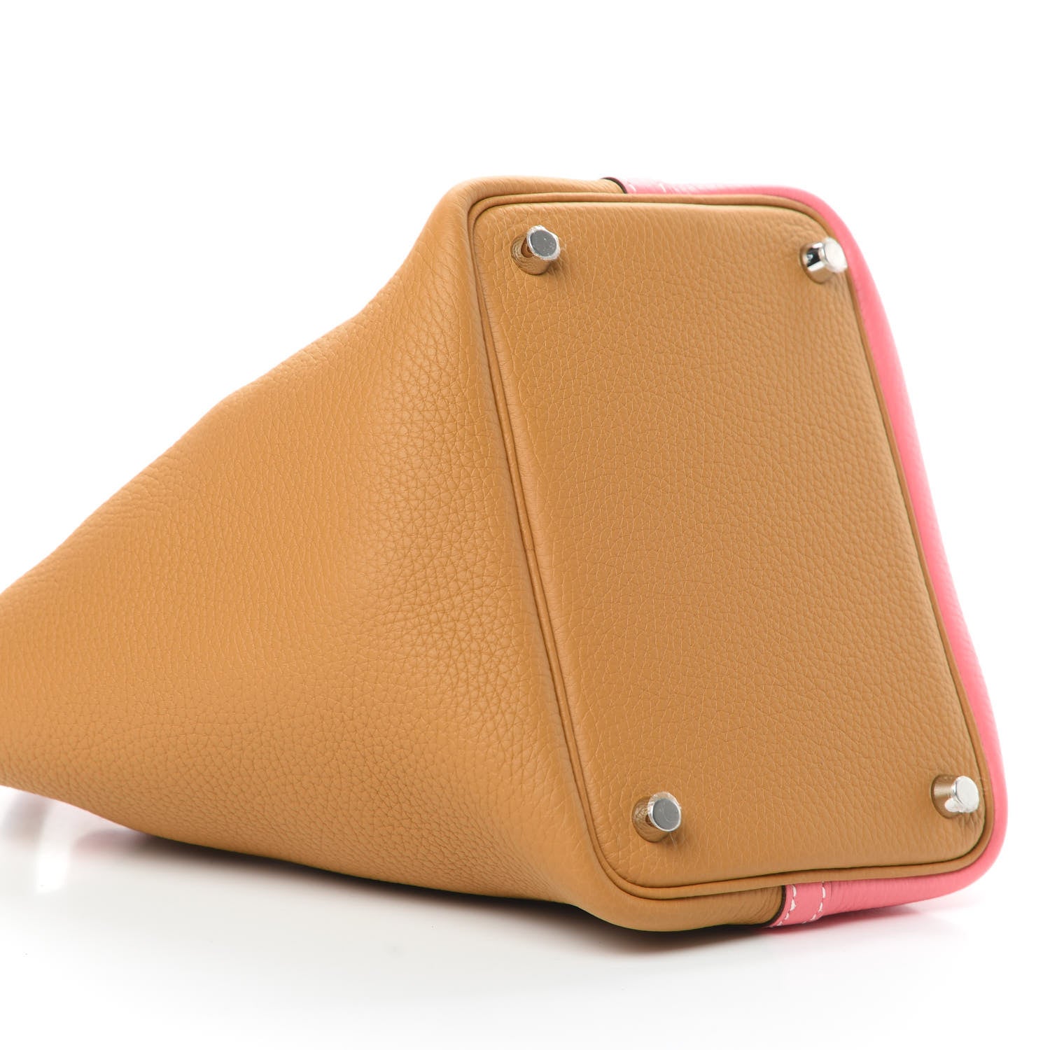 Hermes Taurillon Clemence Casaque Picotin Lock 18 PM Rose Azalee Sesame 9 of 11