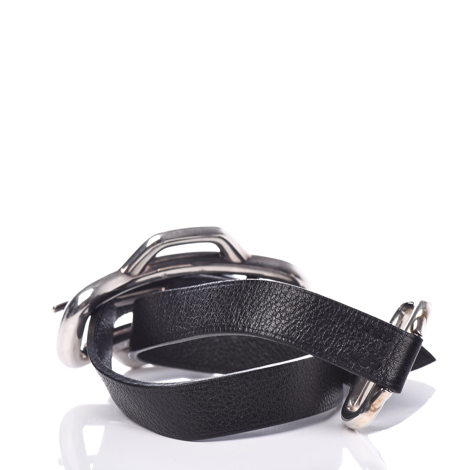 Hermes Sterling Silver Swift Attelage Double Bracelet ST 3 of 4