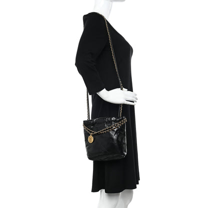 Chanel Shiny Calfskin Quilted Mini Chanel 22 Black 2 of 11