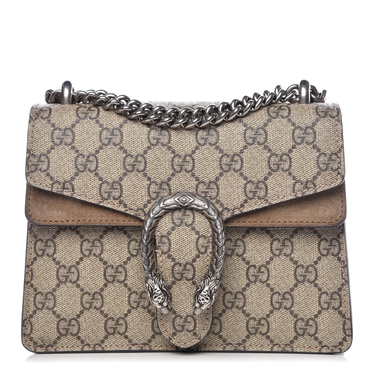 Gucci GG Supreme Monogram Mini Dionysus Shoulder Bag Taupe 1 of 12