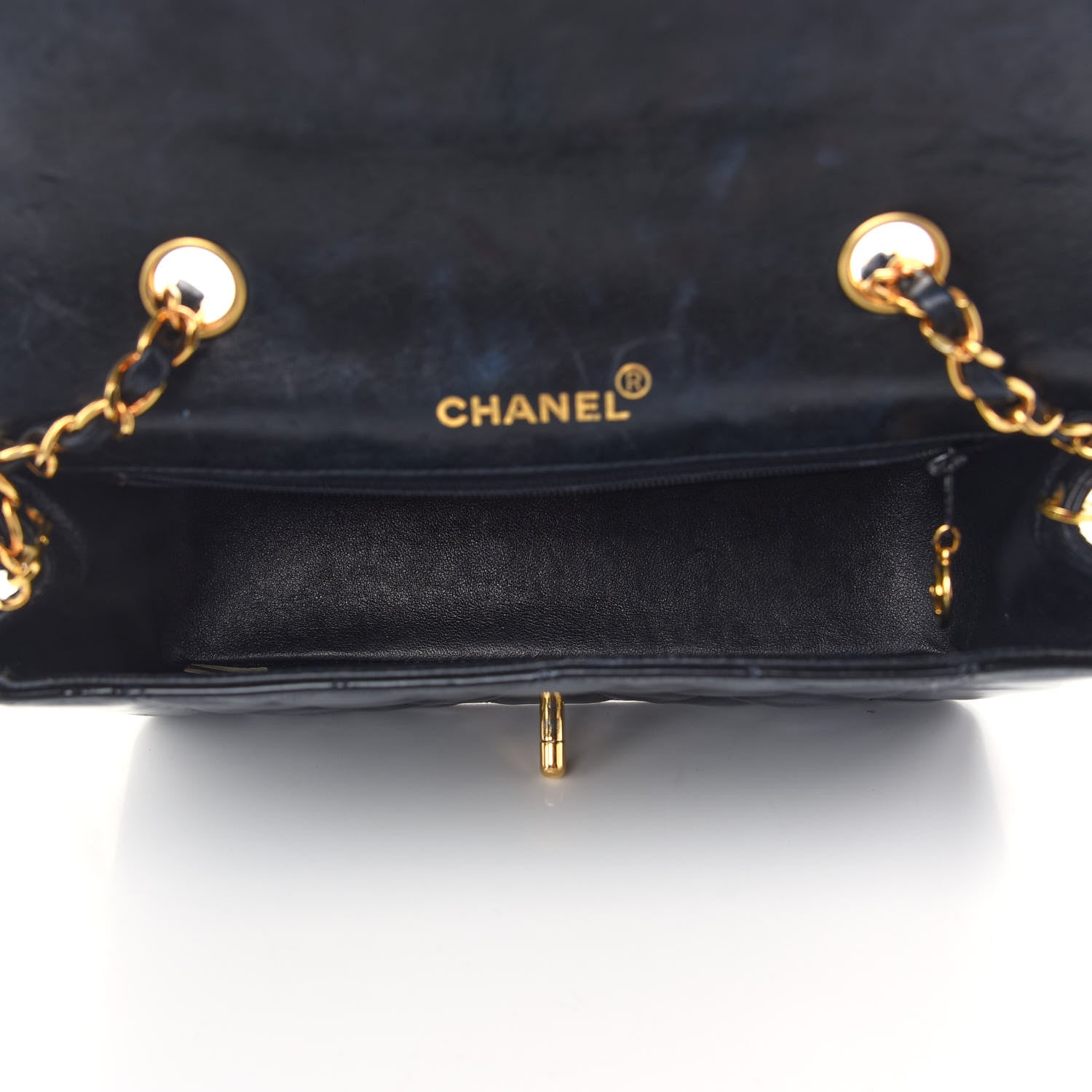 Chanel Patent Quilted Small Single Flap Bag Black 4 of 9