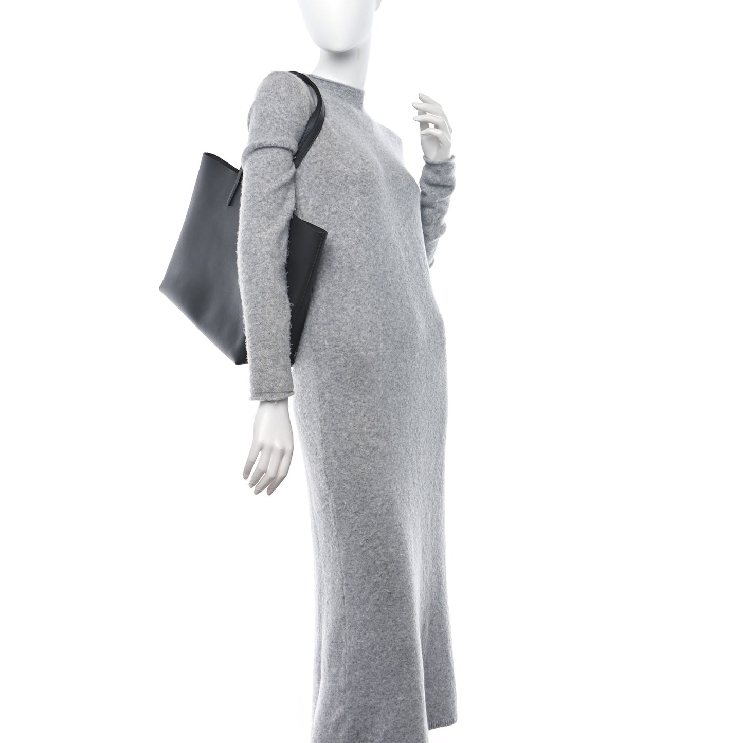 Calfskin Large Shopping Tote Asphalt