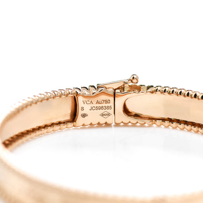 Van Cleef & Arpels 18K Rose Gold Perlee Signature Bangle Bracelet S 4 of 5