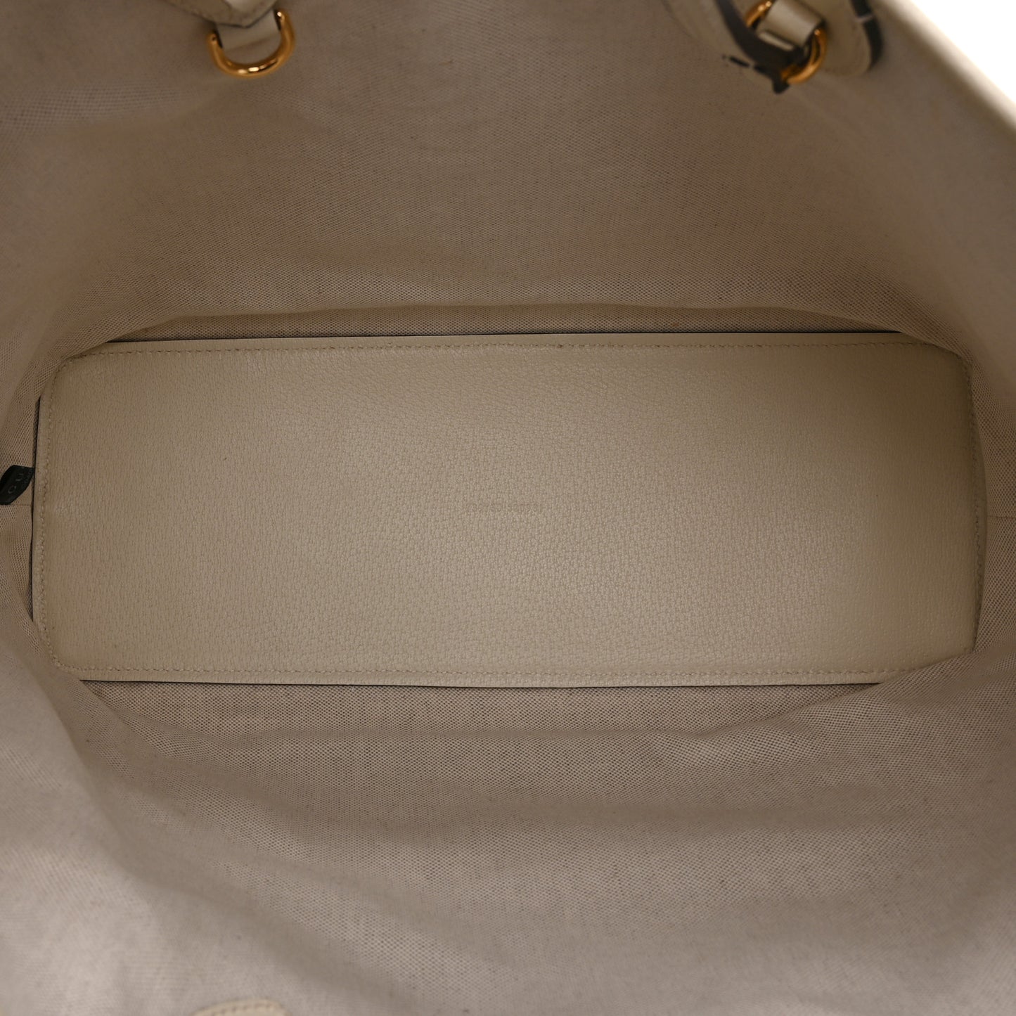 Textured Dollar Calfskin Medium Ophidia Shoulder Tote Bag  Mystic White