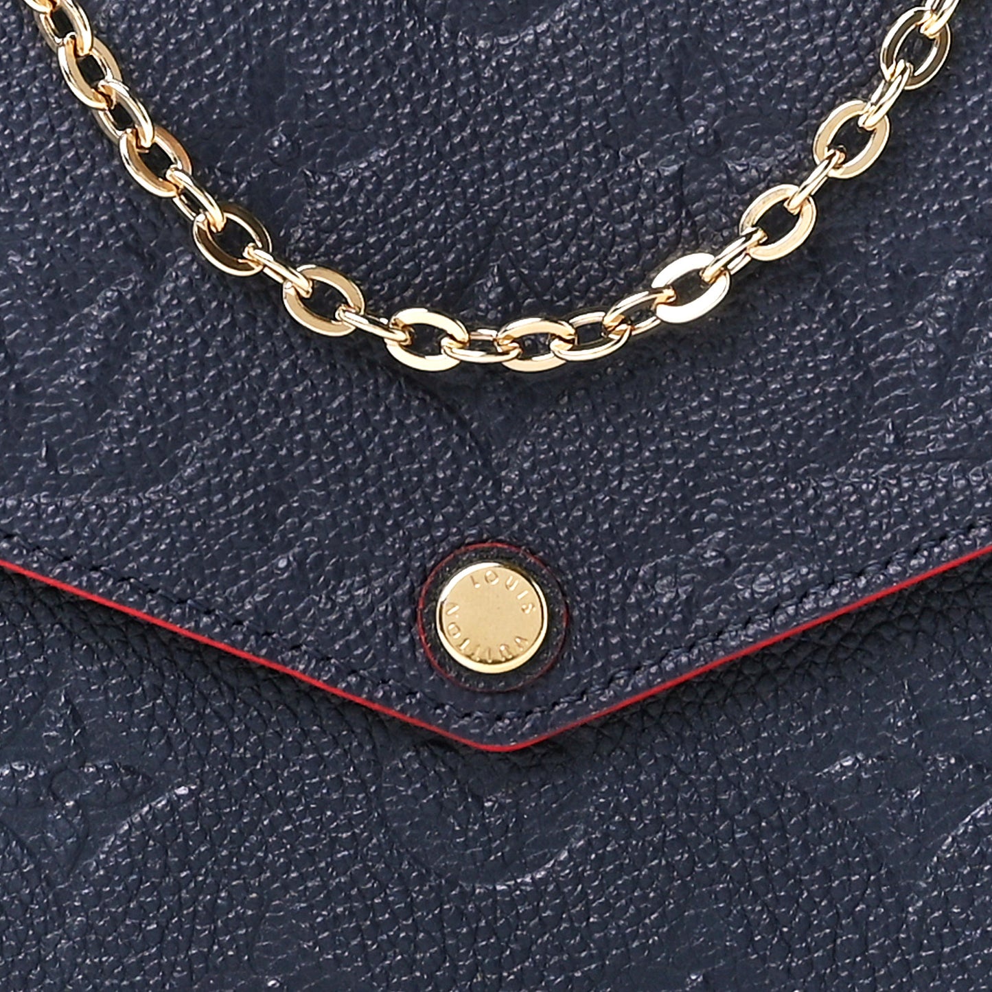 Empreinte Pochette Felicie Chain Wallet Marine Rouge