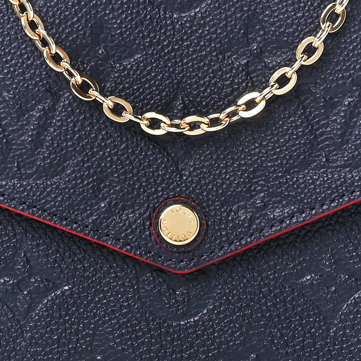 Louis Vuitton Empreinte Pochette Felicie Chain Wallet Marine Rouge 12 of 15