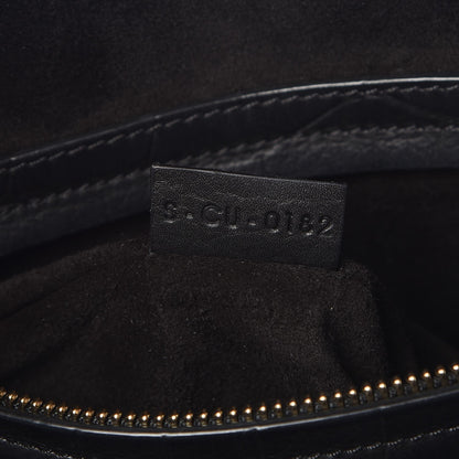 Celine Crocodile Embossed Calfskin Medium Phantom Luggage Black 6 of 10