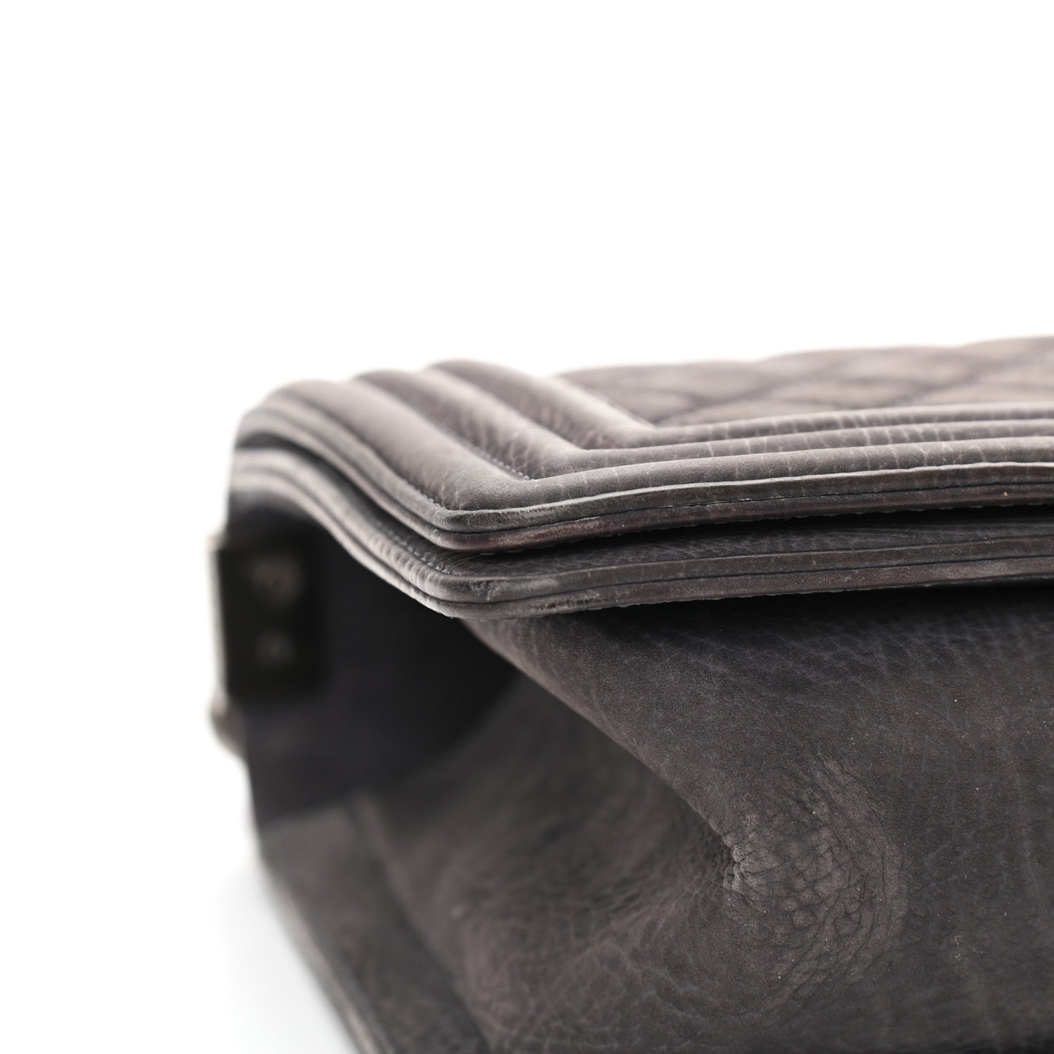 Chanel Nubuck Quilted Medium Boy Flap Grey 10 of 15