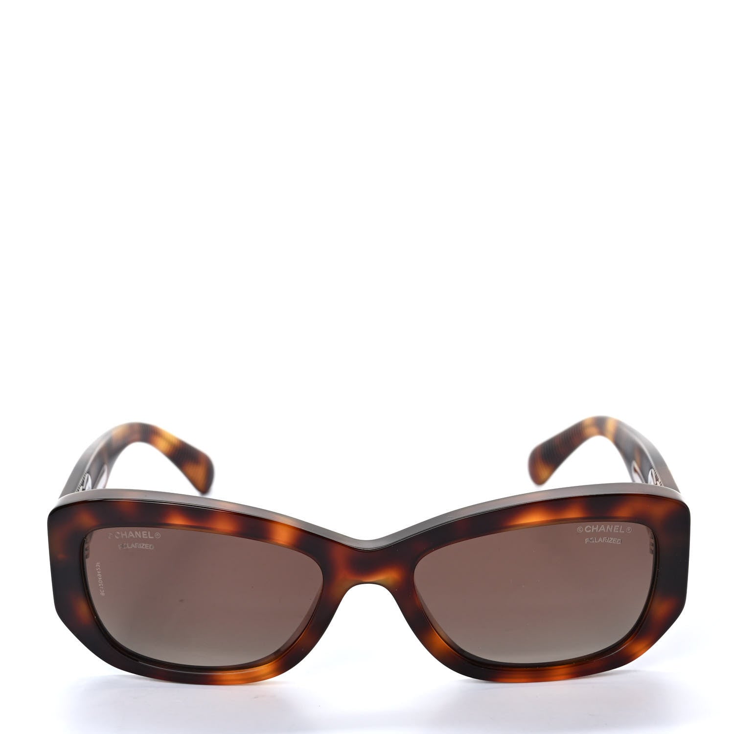 Chanel Acetate Polarized Rectangle Sunglasses 5493 Tortoise 2 of 8