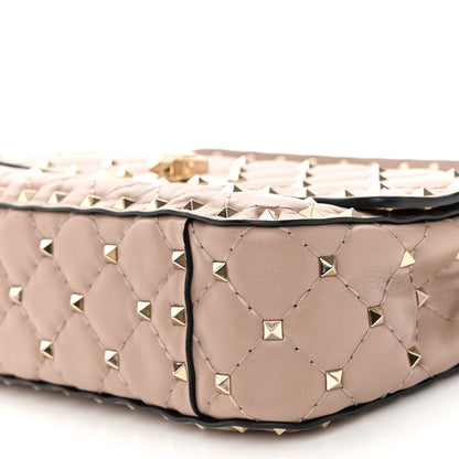 Valentino Garavani Nappa Small Rockstud Spike Shoulder Bag Poudre 8 of 9