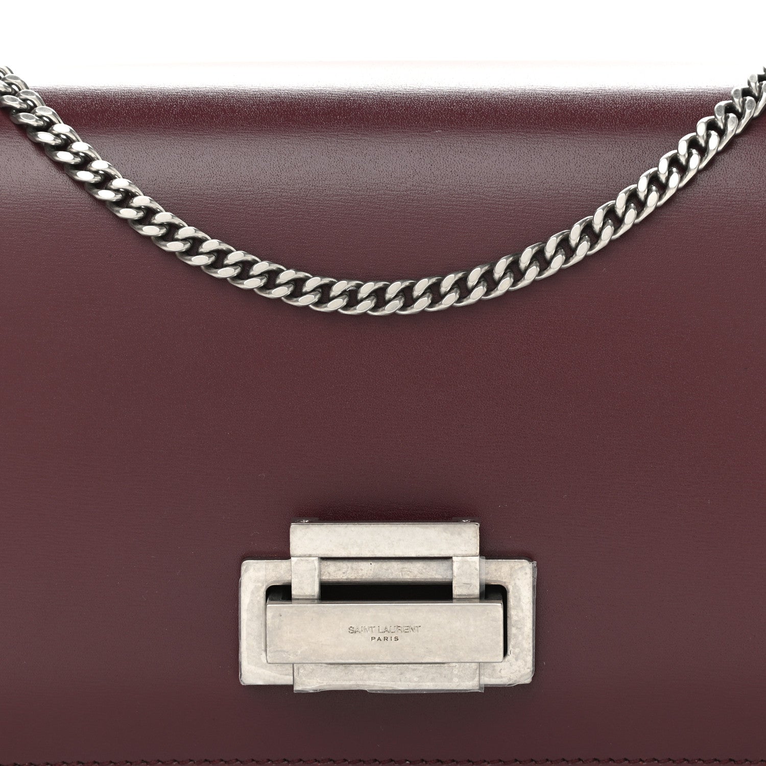 Saint Laurent Calfskin Metropolis Chain Shoulder Bag Rouge Legion 7 of 9
