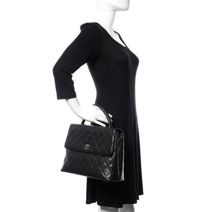 Chanel Caviar Quilted Jumbo Kelly Flap Black 3 of 18