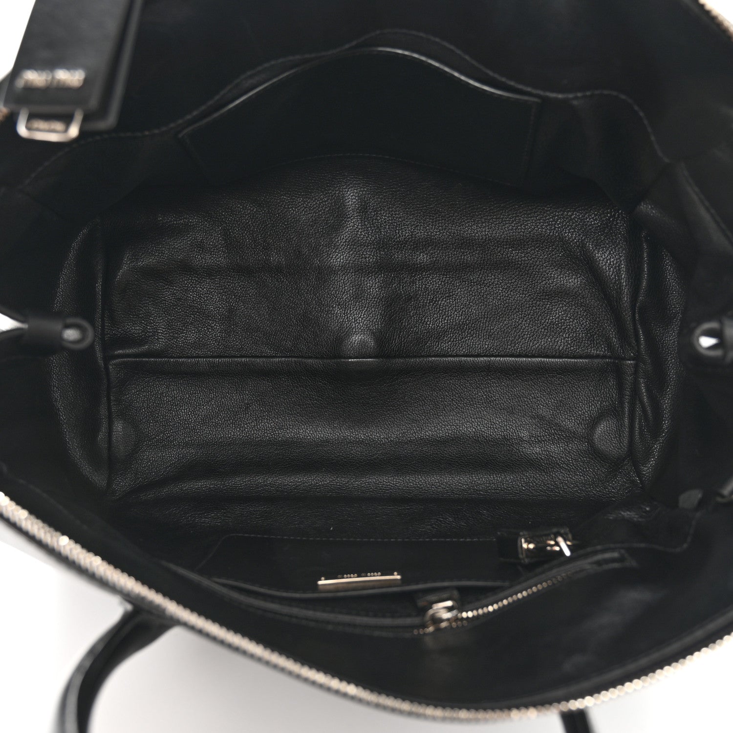 Miu Miu Soft Calfskin Top Handle Satchel Black 5 of 14