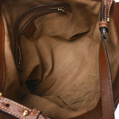 Gucci GG Supreme Monogram Linea A Foldover Tote Brown 5 of 11