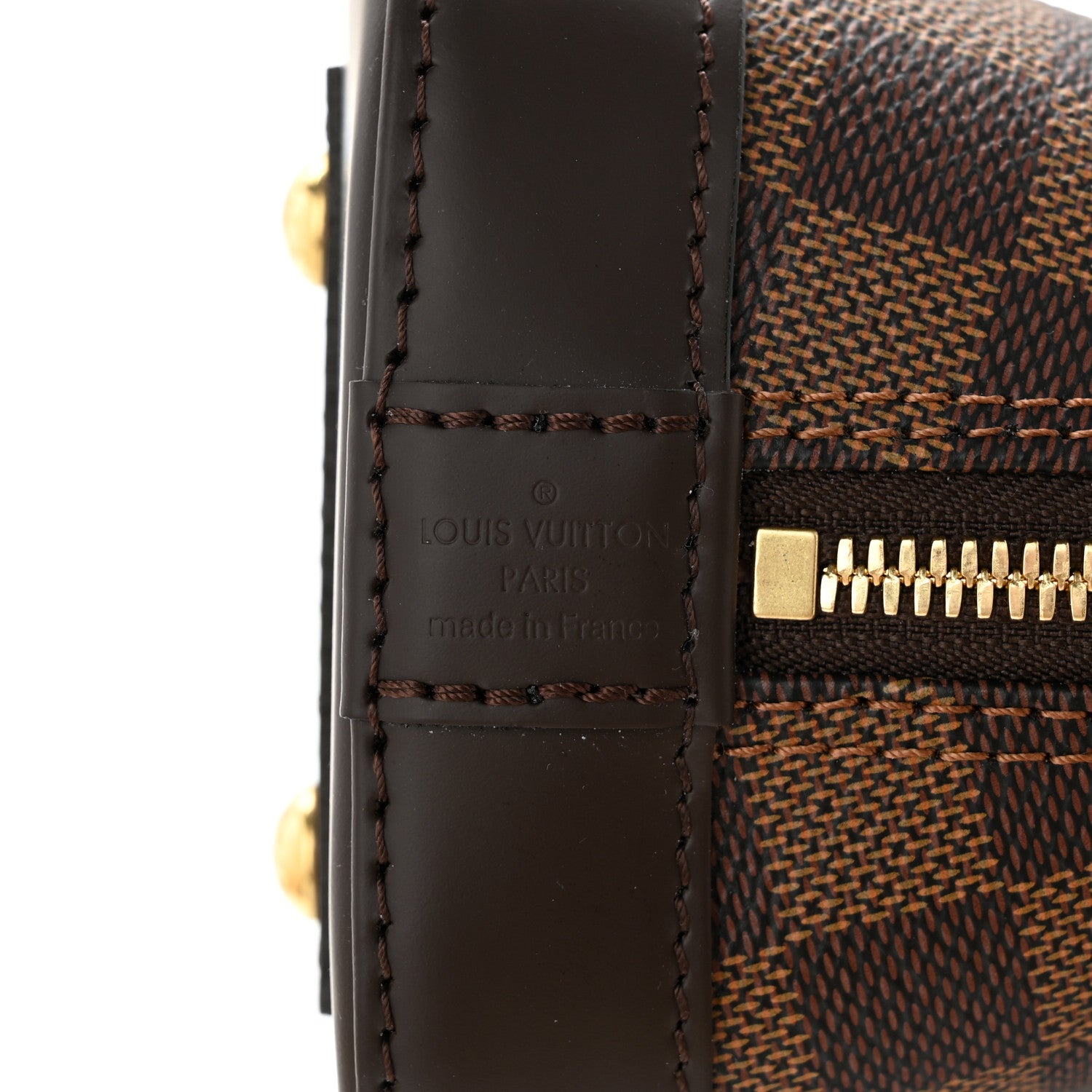 Louis Vuitton Damier Ebene Braided Alma BB 6 of 9